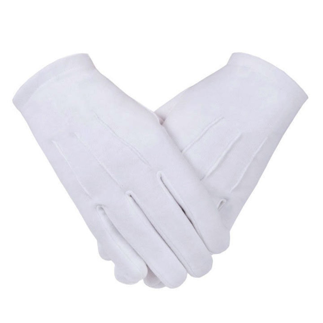 DRESS GLOVES WHITE Cotton in 5 Sizes for Better Fit Etsy
