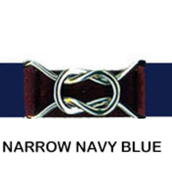 STRETCH BELT - NAVY Blue * 3/4" Width Narrow Elastic * 3-Sizes for Kids & Adults *  Adjustable on Both Sides