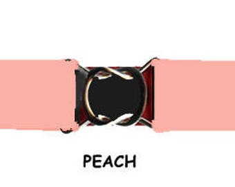 STRETCH BELT - PEACH 1" Wide Elastic * 3-Sizes for Kids & Adults *  Adjustable on Both Sides
