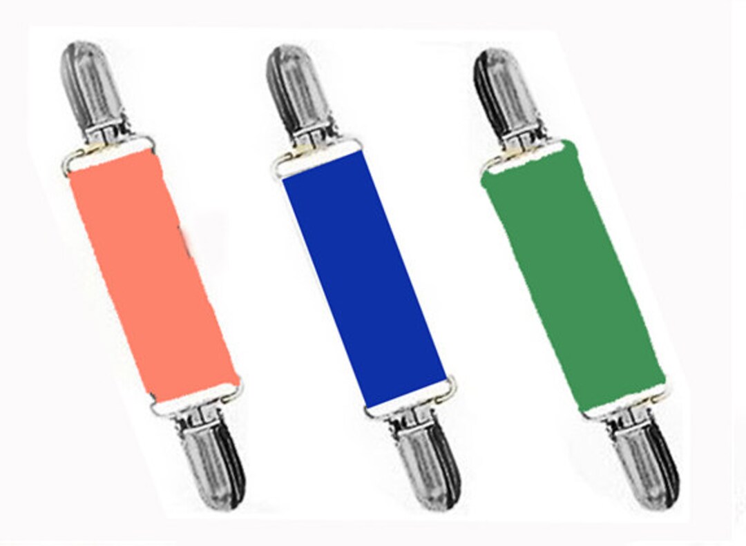 DRESS CLIPS Set of Coral...royal...kelly Green Gold or Silver Insert