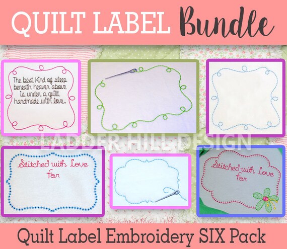 Embroidered quilt labels to download