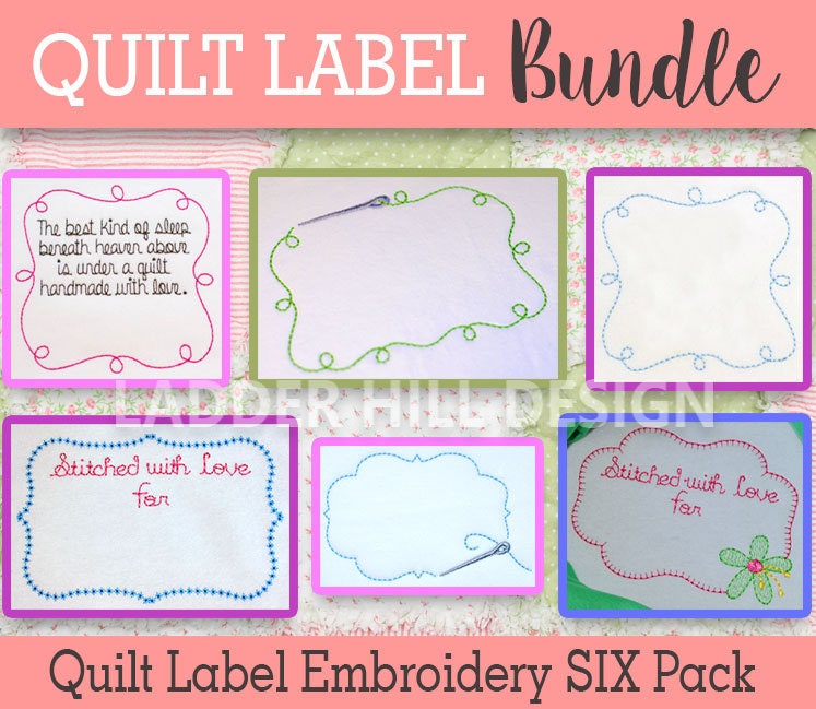  Handmade Quilt Label Assortment - Personalized Quilt Label Set  : Handmade Products