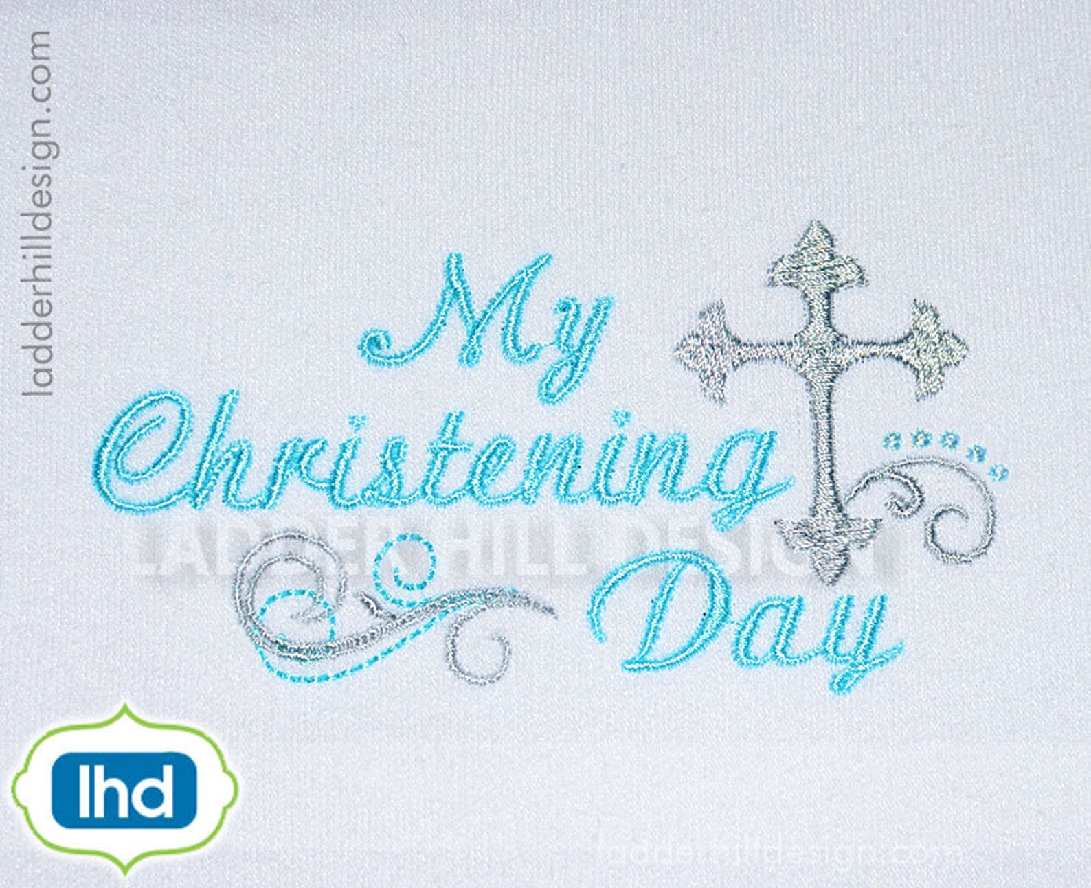 Cross Machine Embroidery Design My Christening Day Cross Etsy