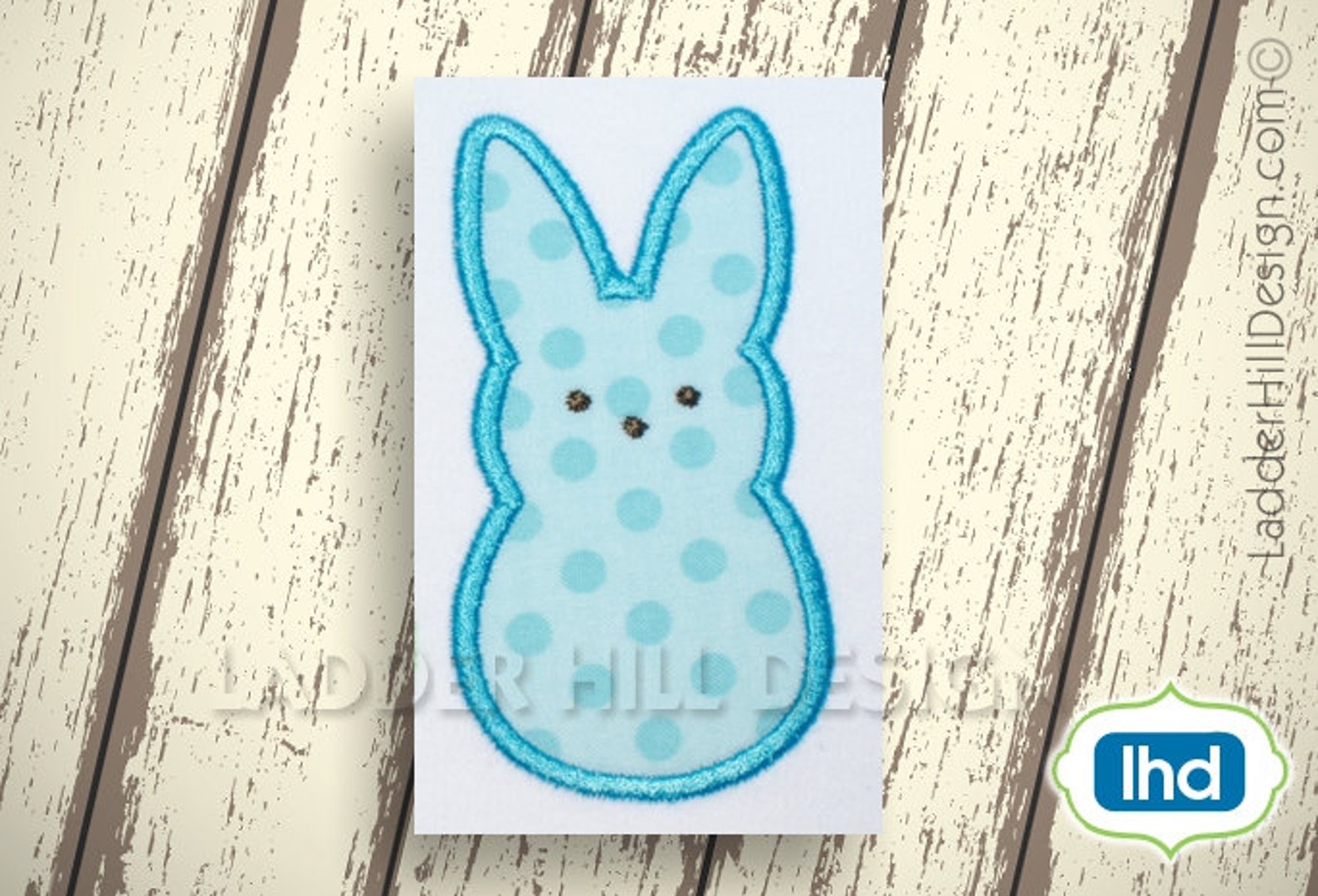 Peep Bunny Applique Embroidery Peeps Applique Easter Etsy