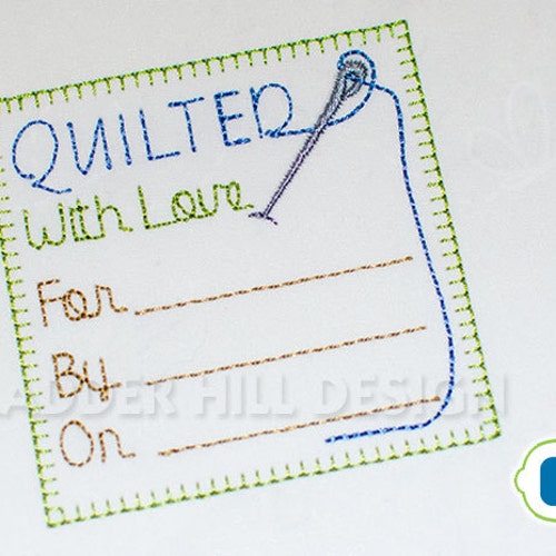Quilt Label Embroidery Design Custom Quilt Label Etsy