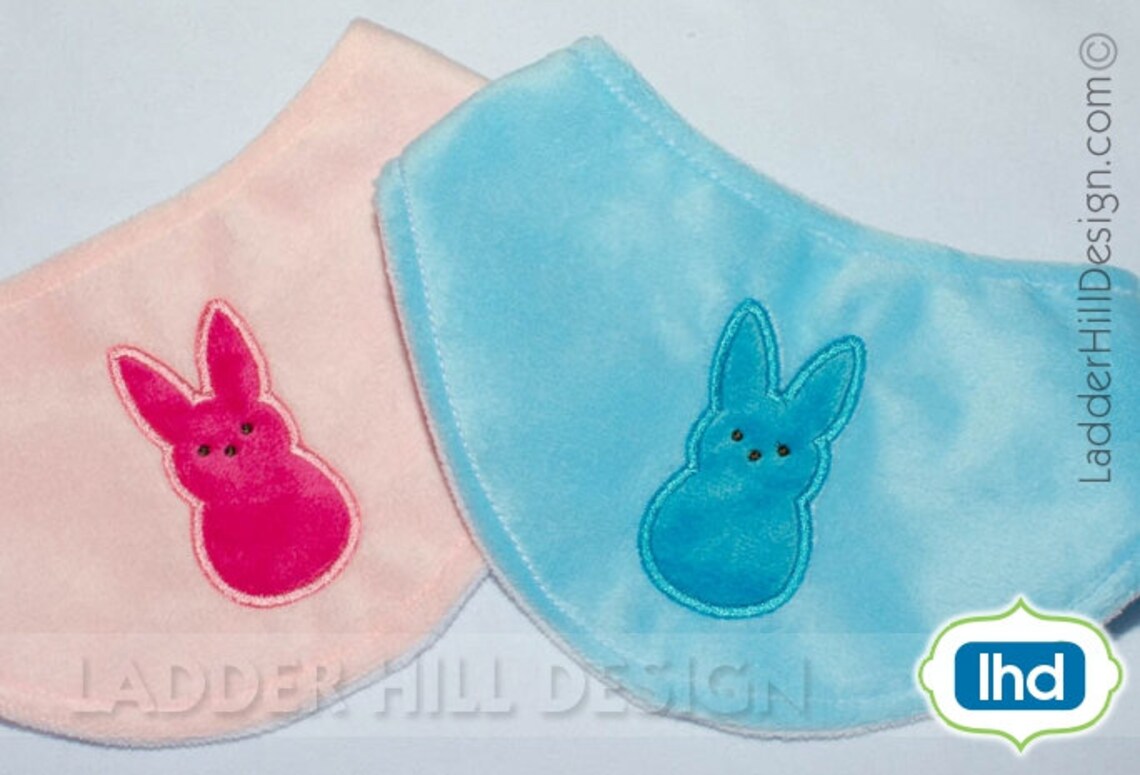 Peep Bunny Applique Embroidery Peeps Applique Easter Etsy