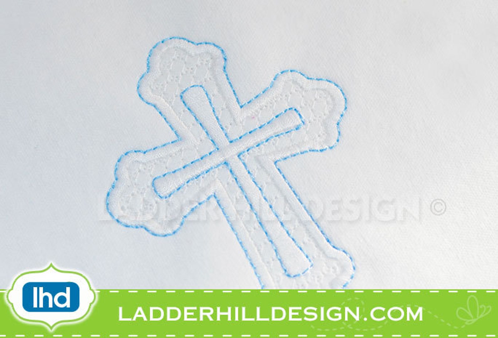 Cross Machine Embroidery Design Fancy Motif and Satin Cross - Etsy