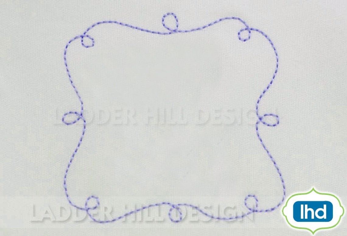 Quilt Label Border Embroidery Design Quilt Border Design Etsy