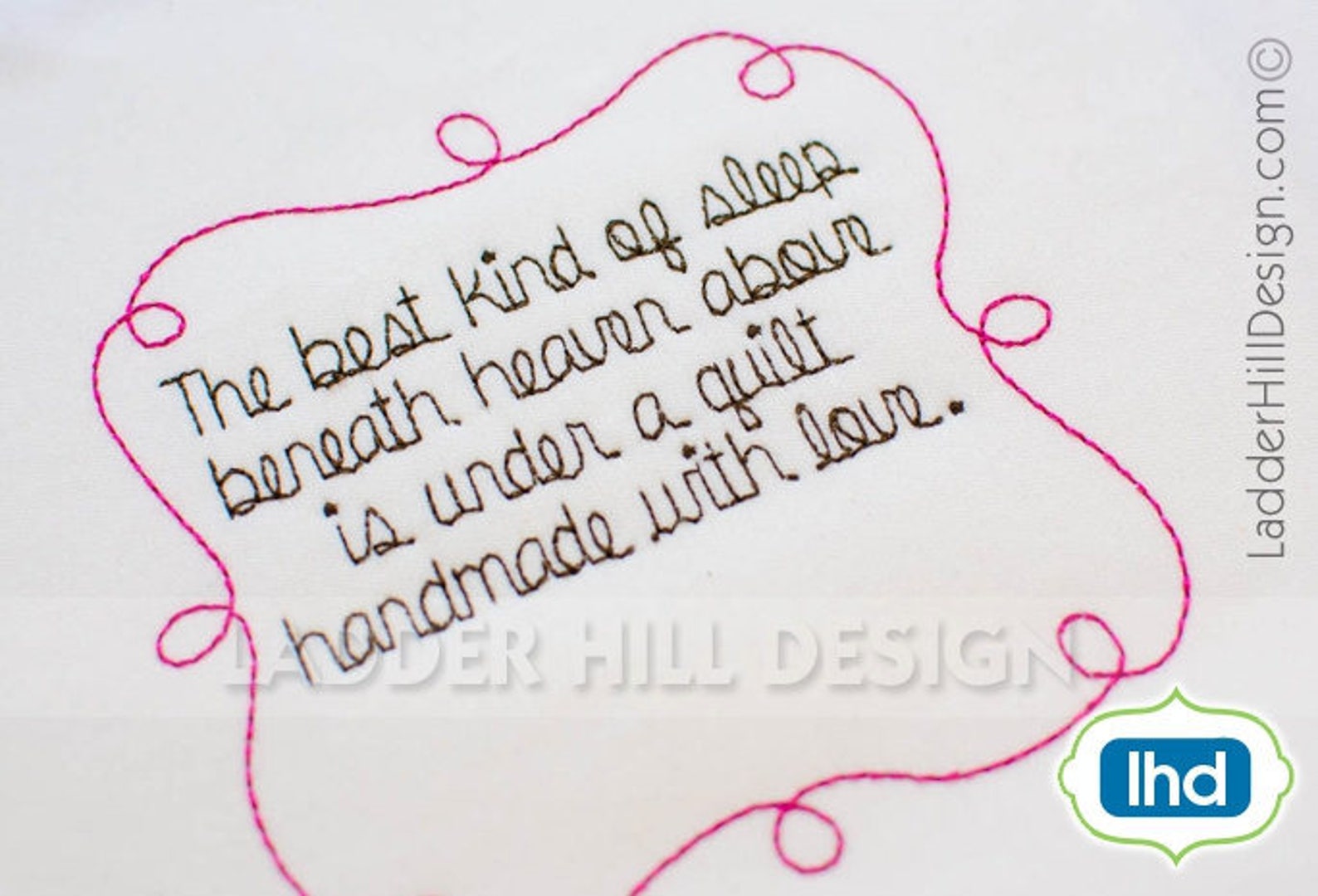 Quilt Label Embroidery Design Custom Quilt Label Etsy