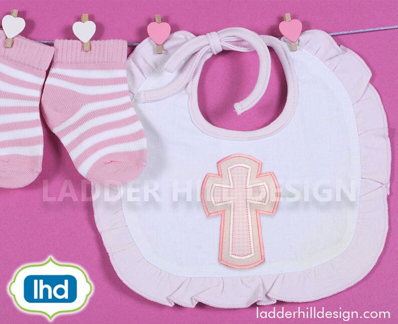 Baptism Embroidery Applique Design Cross Applique Etsy
