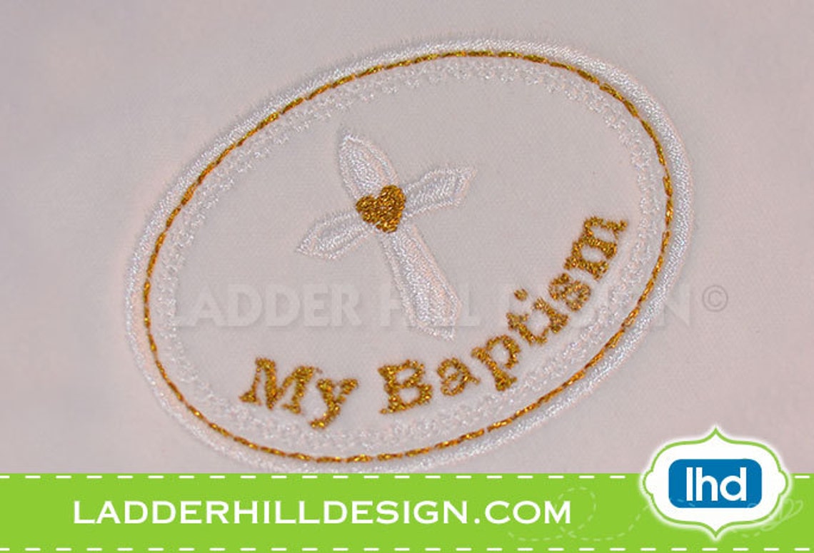 Cross Machine Embroidery Design My Baptism Easter Applique Etsy