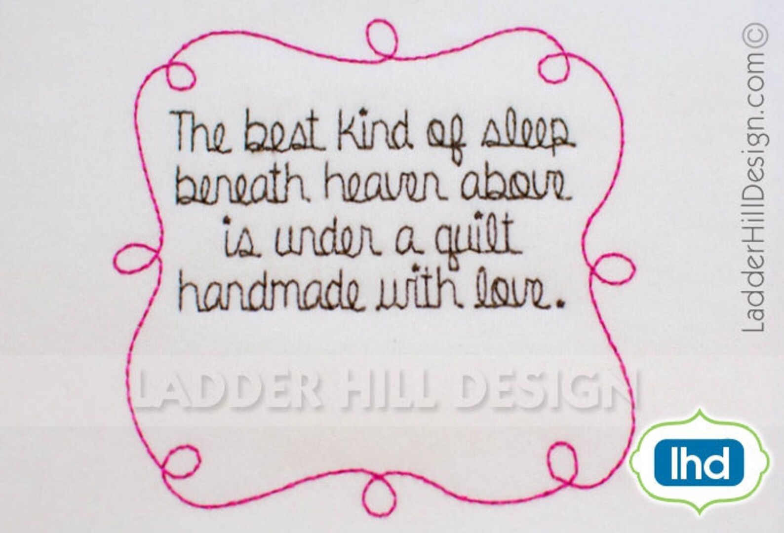 Quilt Label Embroidery Design Custom Quilt Label Etsy