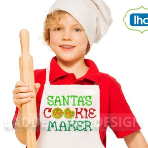 Santas Cookie Maker Applique Christmas Embroidery Design chr038A image 2