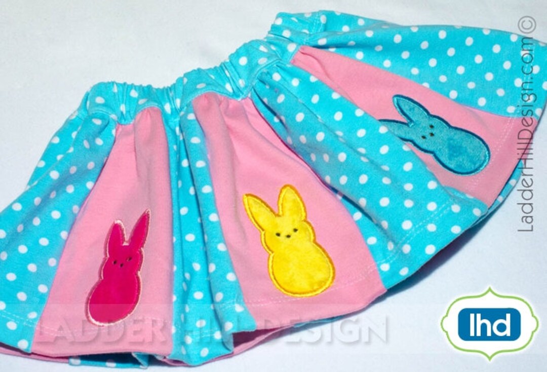 Peep Bunny Applique Embroidery Peeps Applique Easter Etsy