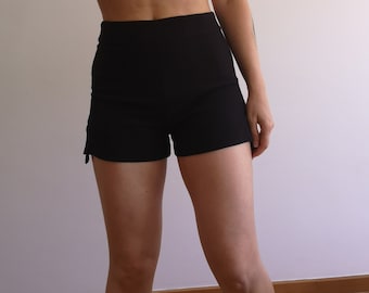 High waist black shorts