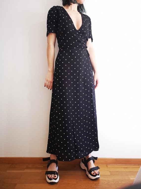 Wrap polka dot dress - image 3