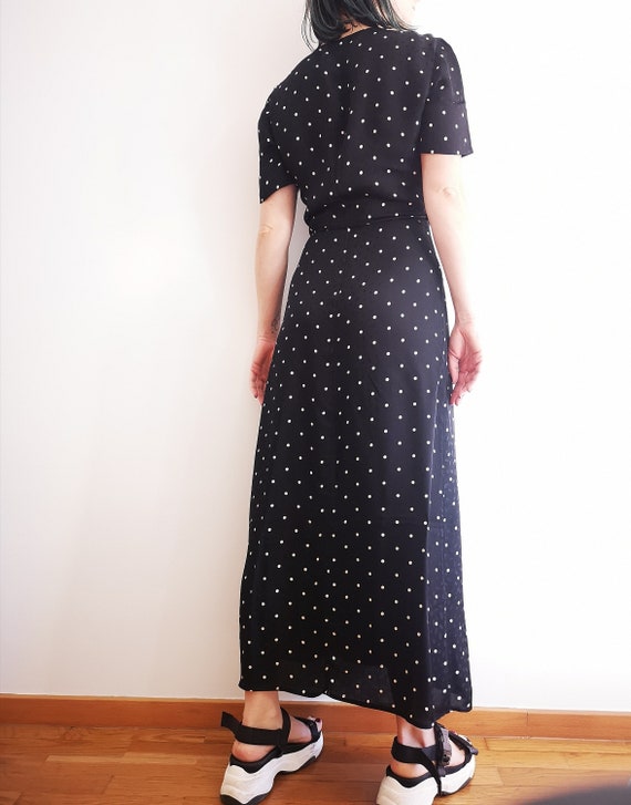 Wrap polka dot dress - image 4