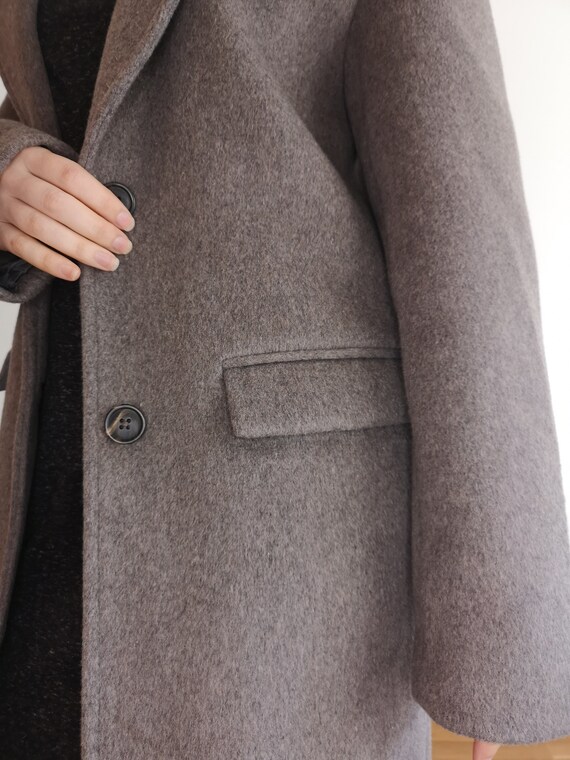 Long Straight Coat in Gray. Gray Oversize Coat. Women Casual Wool Coat. Women s Winter Coat. Etsy