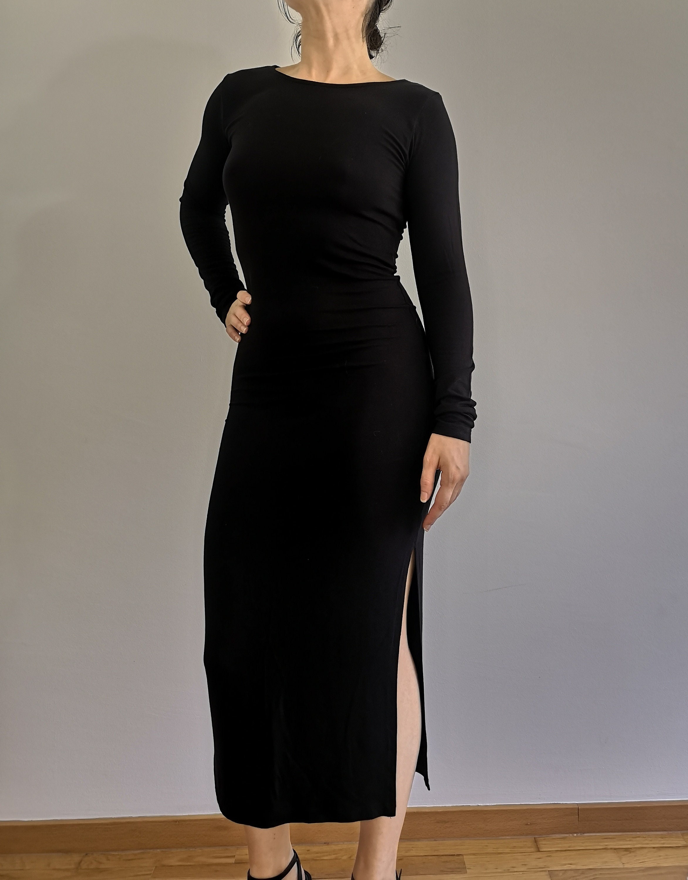 flared sleeve long dress Flared Sleeves Long White Lace Bodycon Dress S