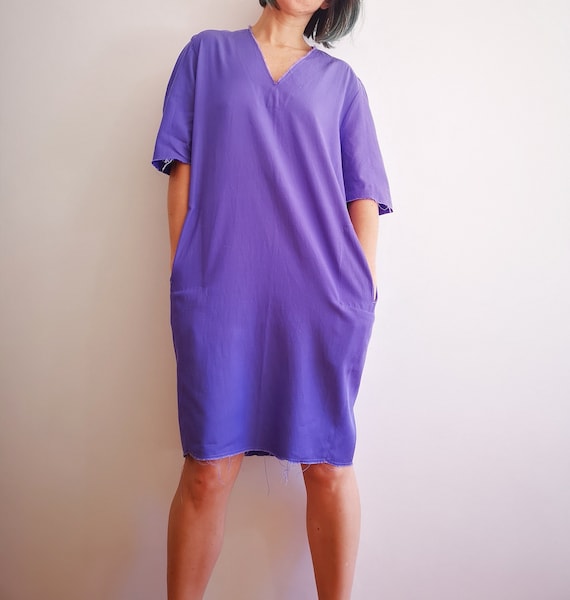 Lilac short sleeve dress