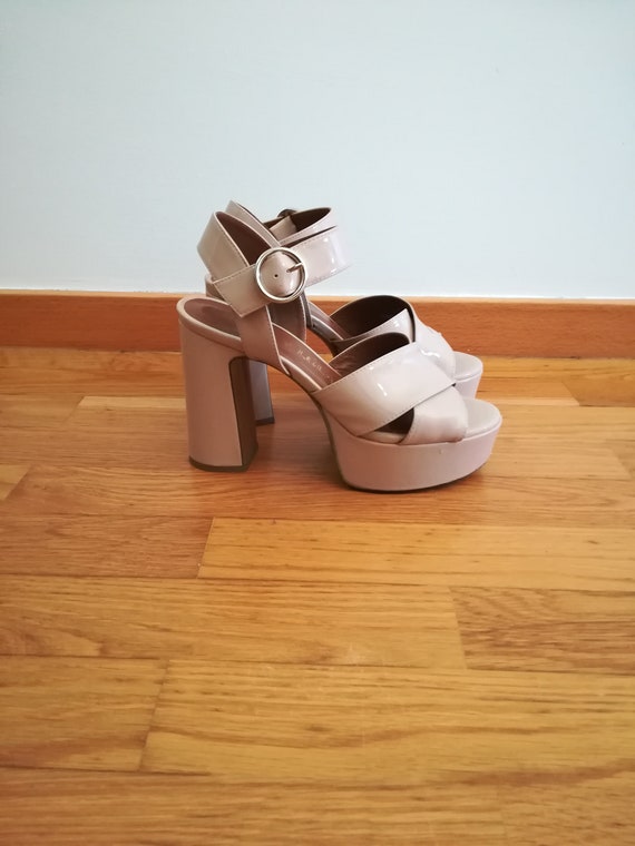 Nude Platform leather high sandals - image 1