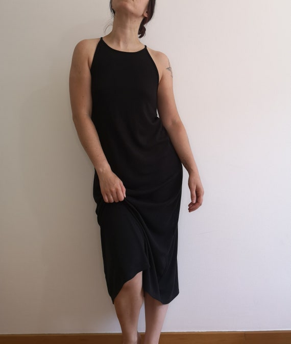 Ribbed Halter Neck Midi Dress. - Etsy