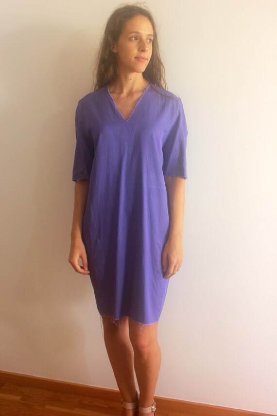 Lilac short sleeve dress