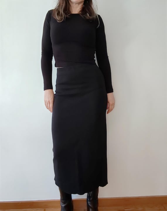 Women Bodycon Midi Black Black Midi Black Elastic