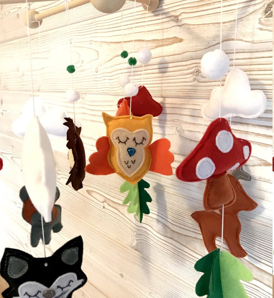 Mobile Baby Waldtiere Wiege Suspension Etsy