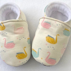 Soft certified cotton slippers, cotton and suede for the sole, baby slippers, walking slippers, babywearing slippers