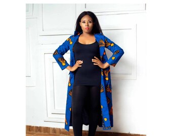 Chaqueta Ankara con estampados africanos / Chaqueta Tobechi