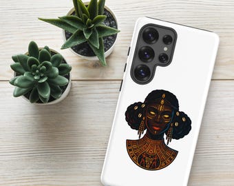 Queen of Kush Phone Case | Afrocentric Queen iPhone Case | Black Woman Art Case | African Culture Phone Cover | Protective Case