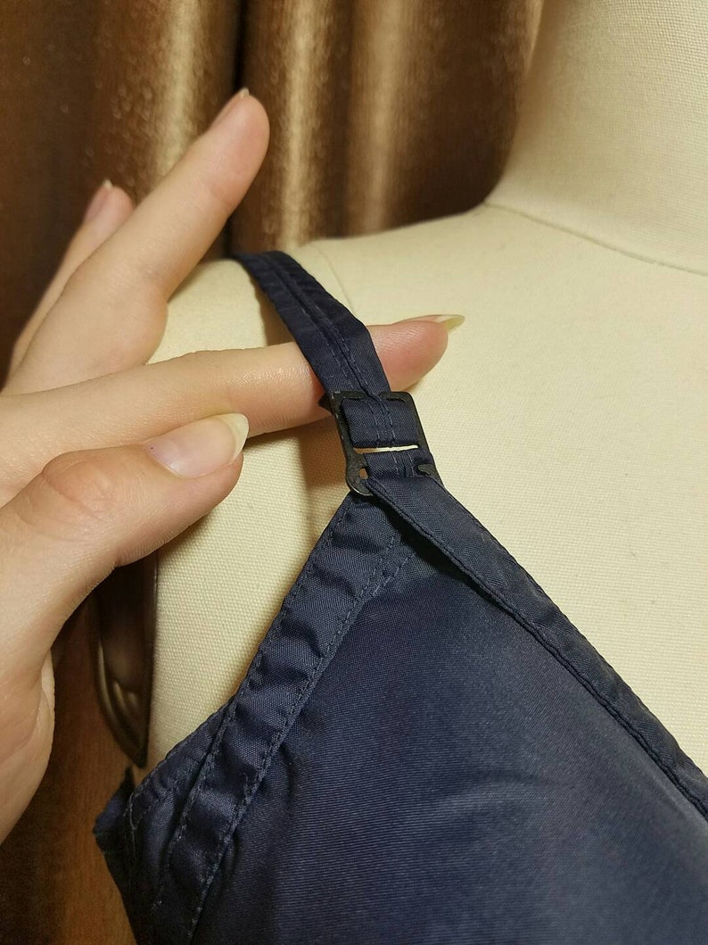 1950/'s 34B Navy Blue Nylon Sheen Bullet Bra by Lillyette Original
