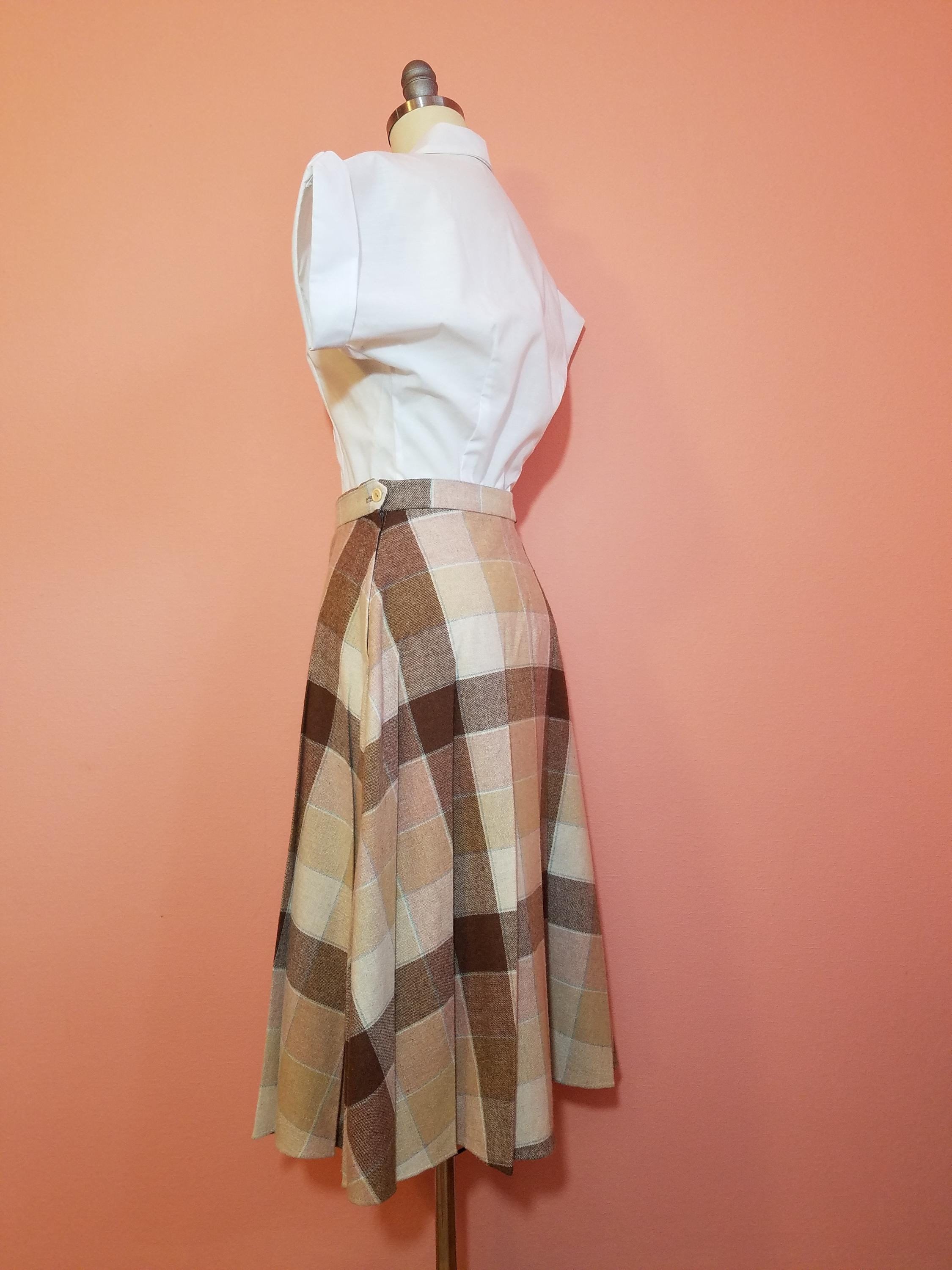 Brown Wool Skirt - Etsy