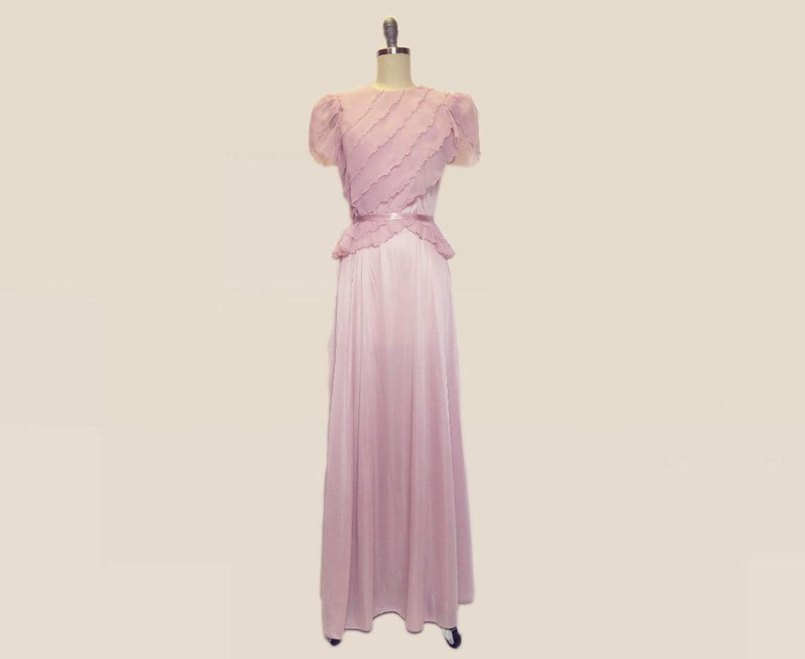 70s Pink Bridesmaid Dress - Etsy