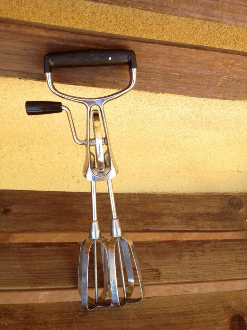 Vintage Hand Mixer Retro Kitchen hand mixer Metal Hand Etsy