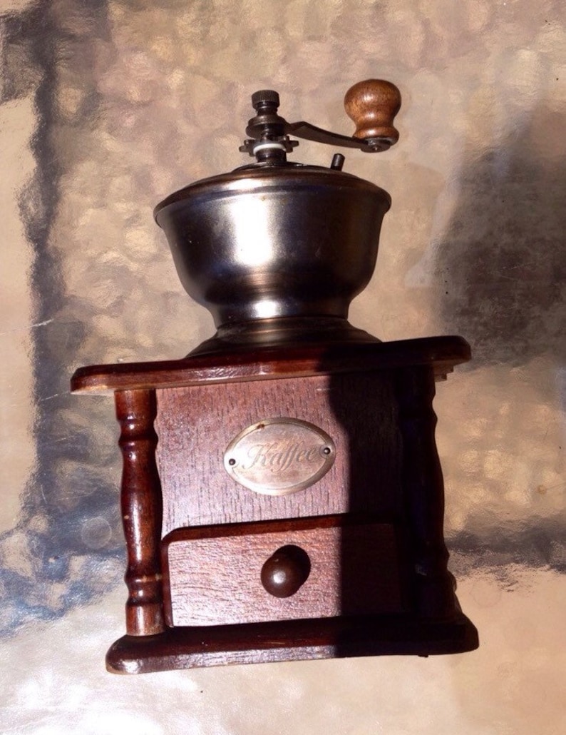 Coffee Grinder Wooden Coffee Grinder German Kaffee Grinder Etsy