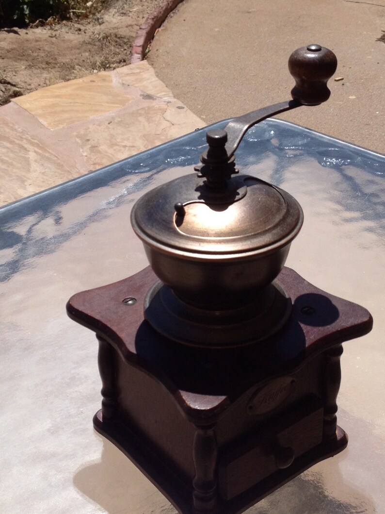 Coffee Grinder Wooden Coffee Grinder German Kaffee Grinder Etsy