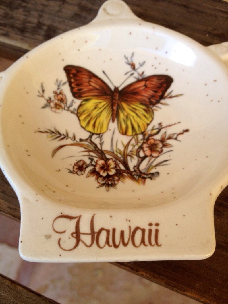 Hawaii Tea bag plate holder Tea Pot Butterfly Hawaii Etsy