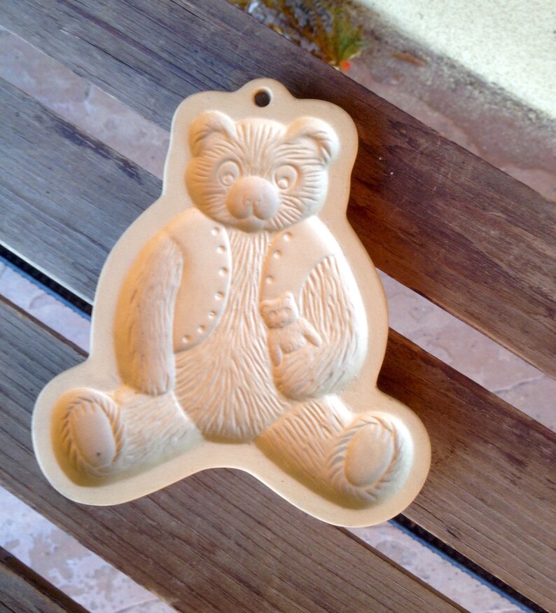 Bear Cookie Mold Teddy Bear Clay Mold 1984 Brown Bag Cookie Etsy