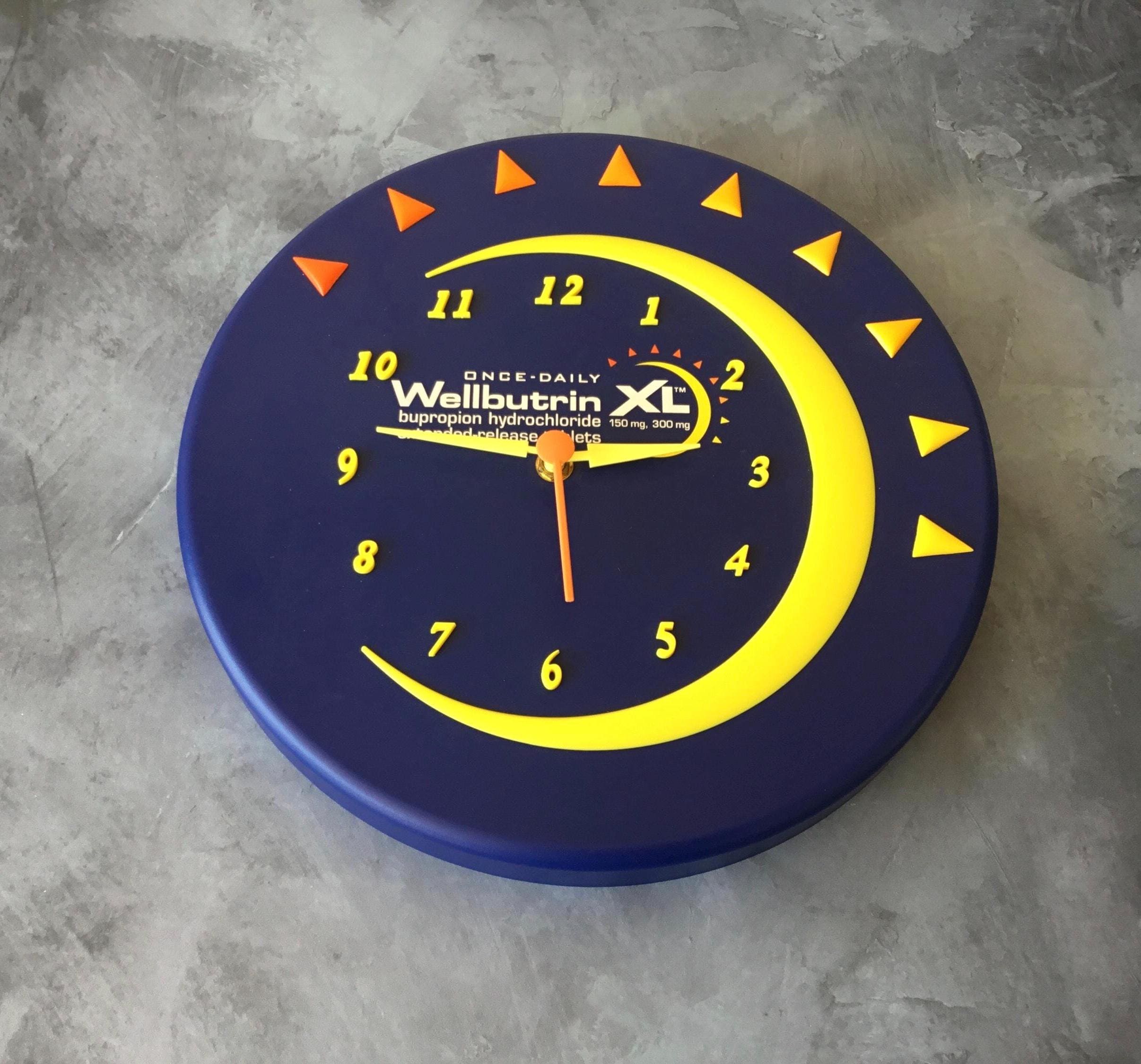Wellbutrin XL Pharmaceutical Advertising Clock, Drug Rep