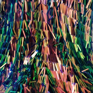 1Yard Iridescent Sequin Fabric,Rainbow Geometry Fabric,Mermaid Sequin Fabric,Holographic Kimono,Sword Sequin Fabric,Festival Clothing