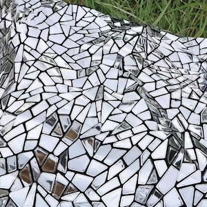Mirror Silver Sequin Fabric,2Way Stretch Velvet Sequin Fabric,Embroidery Sparkle Fabric,Geometry Unique Metallic Fabric,Prom Party Dress