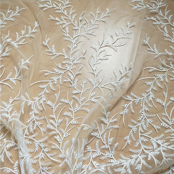 1 Yard High Quality Off-White Lace Fabric,Bridal Dress,Embroidery French Lace Fabric,Wedding Dress Lace,Wholesale Vintage Lace Fabric