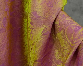 Schillernder Jacquard-Blumen-Stoff, Rayon-Kunstseide-weiche Spitze 2Tone Floating Light Brokat-Spitze für Kleid, T-Shirt, Kostüm nähen