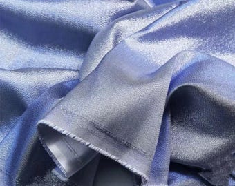 1 Yard Blue Silver 2Tone Jacquard Fabric,Holographic Prom Party Dress Fabric,Designer Fabric,Holloween Christmas Dress,Stage Costume Fabric