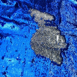 1 yard Flip Sequin Fabric, Reversible Sequin Fabric,Two-tone 5mm Sequins on Satin Fabric Has no Stretch,2Tone Fip up Mermaid Sequin Fabric image 9