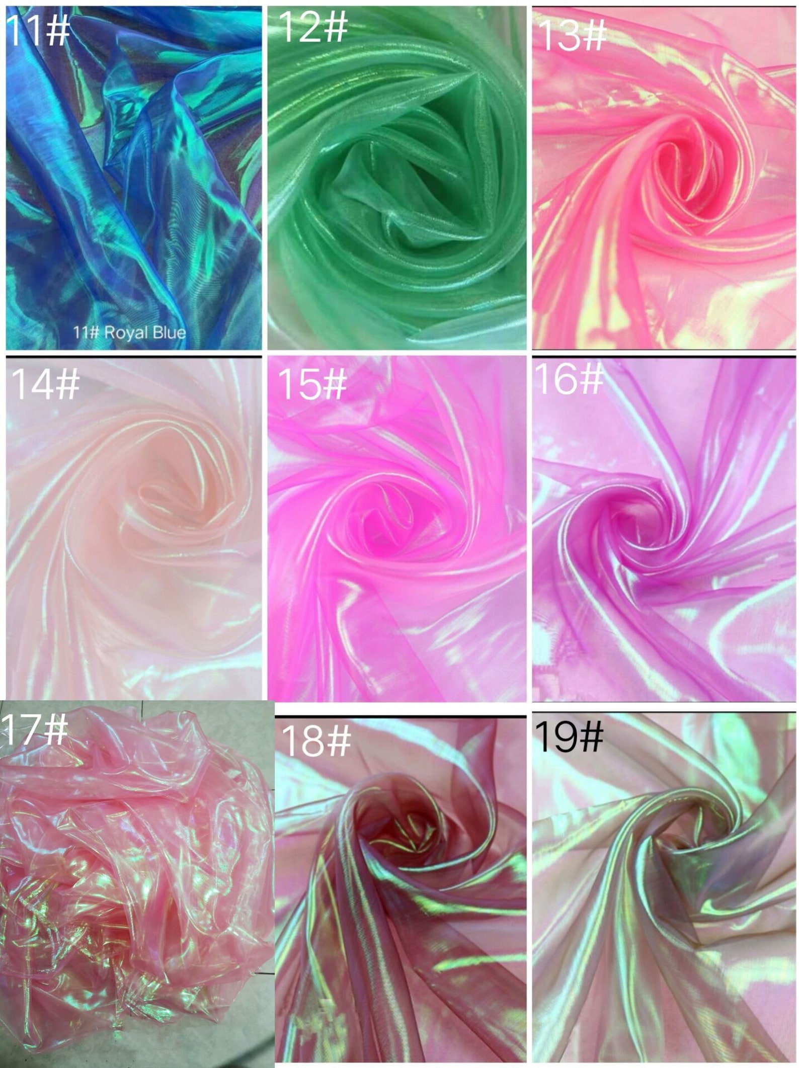 1 Yard Iridescent Holographic Gauze Fabricmagic Organza Etsy
