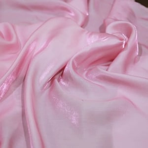 1 Yard Iridescent Pink Cotton Silk Fabric,Soft and Smooth Well Drap Fabric,Wholesale Dress T-Shirt Fabric,Shiny Fabric,Dress 60 Inches Wide