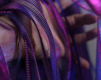 Iridescent Purple Royal Mesh,2Tone Color Smooth Magic Fabric,DIY Supplies,Prom Party Dress,Halloween Cloak,Curtain Home Party Decor